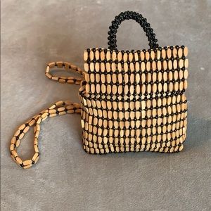 Small Wood Bead Backpack
